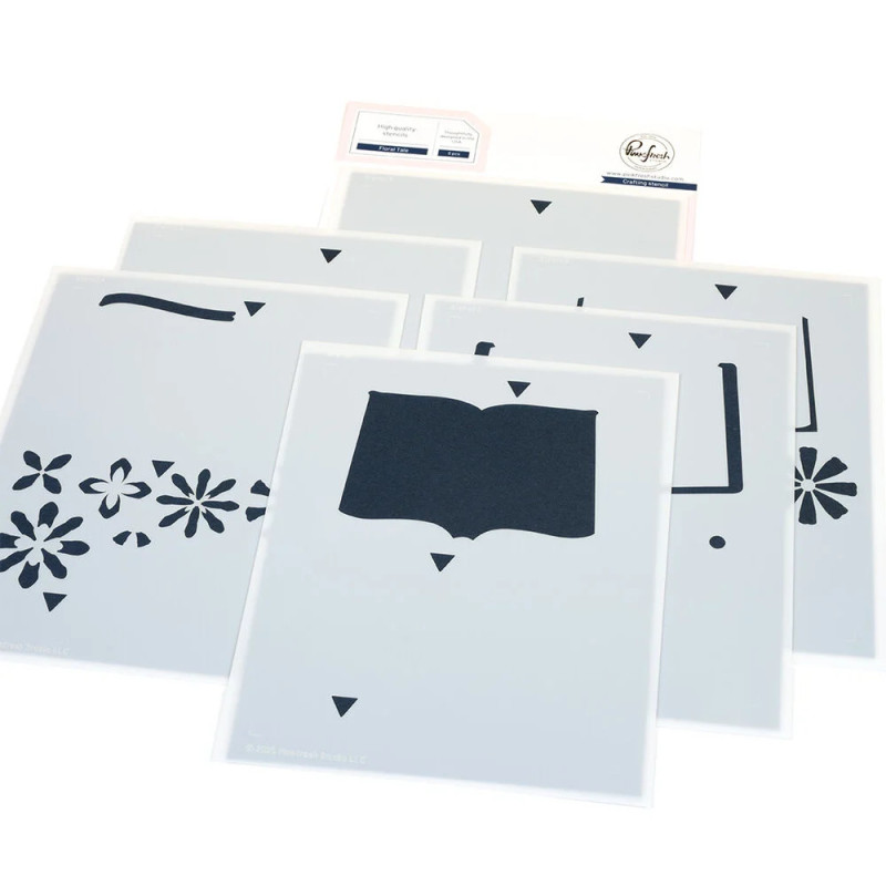 Pinkfresh Studio - Stencil - Artful Foundations - Floral Tale