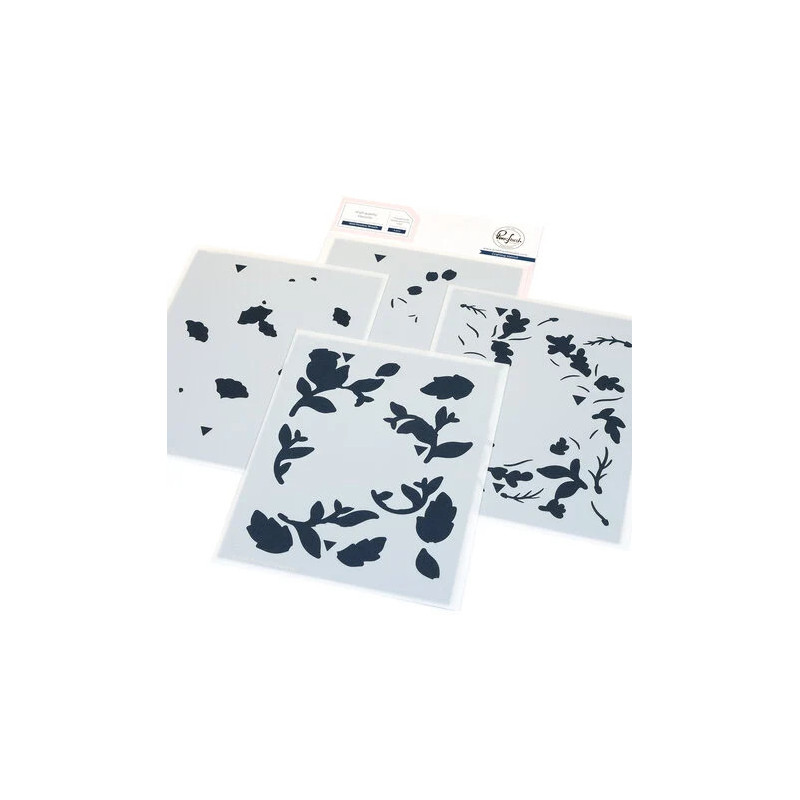 Pinkfresh Studio - Stencil - Homespun With Heart - Trailing Grace