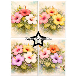 Paper Favourites - Papirpakke A6 - Hibiscus - PFA613