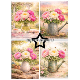 Paper Favourites - Papirpakke A6 - Peony - PFA616