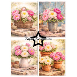 Paper Favourites - Papirpakke A6 - Peony - PFA616
