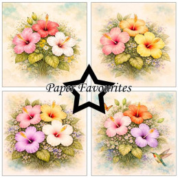 Paper Favourites - Papirpakke 15x15 - Hibiscus - PF572