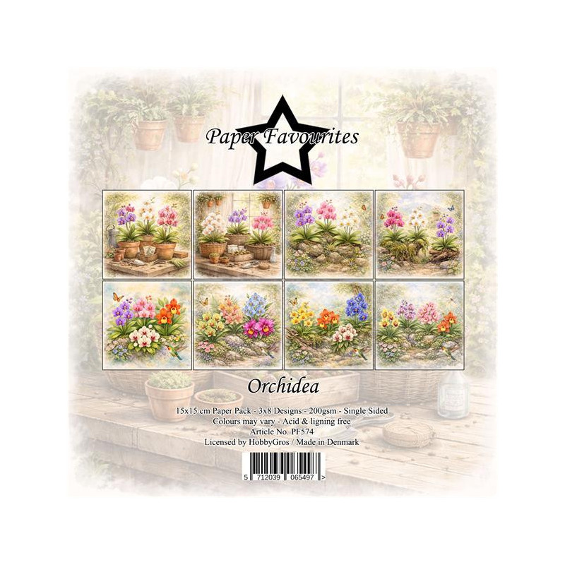 Paper Favourites - Papirpakke 15x15 - Orchidea - PF574