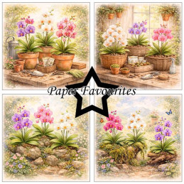 Paper Favourites - Papirpakke 15x15 - Orchidea - PF574