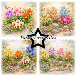 Paper Favourites - Papirpakke 15x15 - Orchidea - PF574
