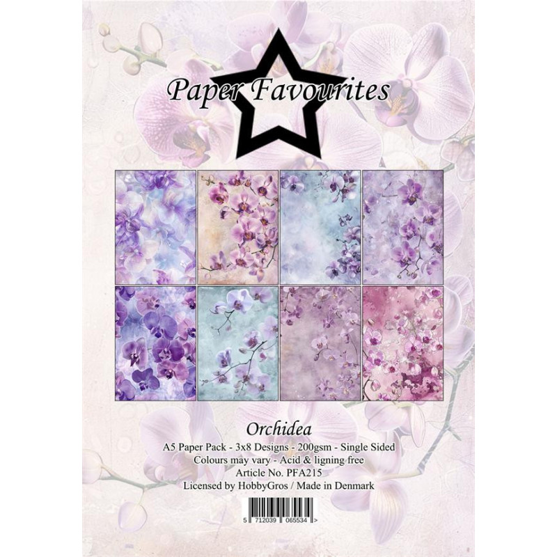 Paper Favourites - Papirpakke A5 - Orchidea - PFA215