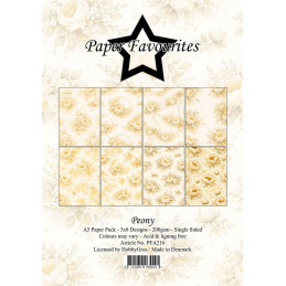 Paper Favourites - Papirpakke A5 - Peony - PFA216