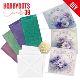 Dot And Do Cards 39 - Purple Flowers