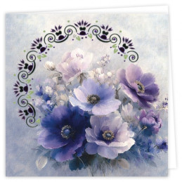 Dot And Do Cards 39 - Purple Flowers