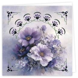 Dot And Do Cards 39 - Purple Flowers