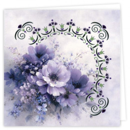 Dot And Do Cards 39 - Purple Flowers