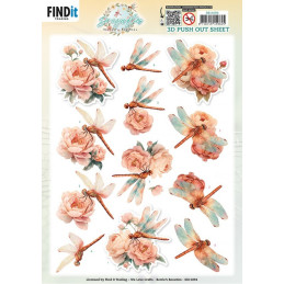 Pushout - Berries Beauties - Dragonflies - Blush - SB11094