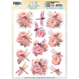 Pushout - Berries Beauties - Dragonflies - Pink - SB11095