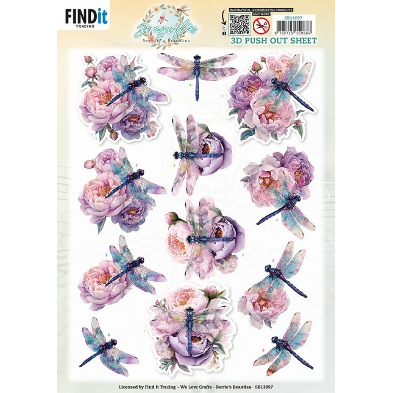 Pushout - Berries Beauties - Dragonflies - Lilac - SB11097