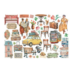 Stamperia - Ephemera - Art Of Travelling - DFLCT79