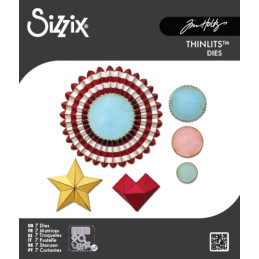 Sizzix - Tim Holtz - Thinlits Die - Vault Rosettes - 666567
