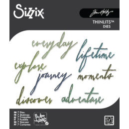 Sizzix - Tim Holtz - Thinlits Die - Handwritten Journey - 660217