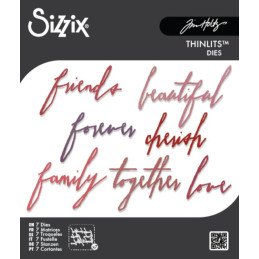 Sizzix - Tim Holtz - Thinlits Die - Handwritten Love - 660218