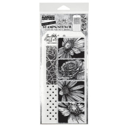 Stampers Anonymous - Tim Holtz - Clear Stamps/Stencil Set - Bold Botanicals