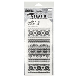 Stampers Anonymous - Tim Holtz - Layered Stencil - Holiday Knit
