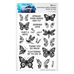 Spellbinders/Ranger - Simon Hurley Create - Photopolymer Stamps And Dies Bundle - Blooming Butterflies - BD-1073