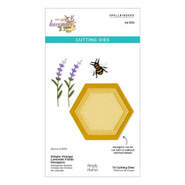 Spellbinders - Simple Vintage Lavender Fields Hexagons - S4-1531