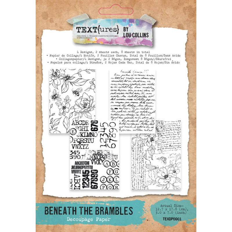 TEXT(ures) - Decoupage Paper - Beneath The Brambles - TEXDP0001