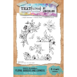 TEXT(ures) - Clear Stamp - Beneath The Brambles - Floral Borders And Corners - TEXCS0001