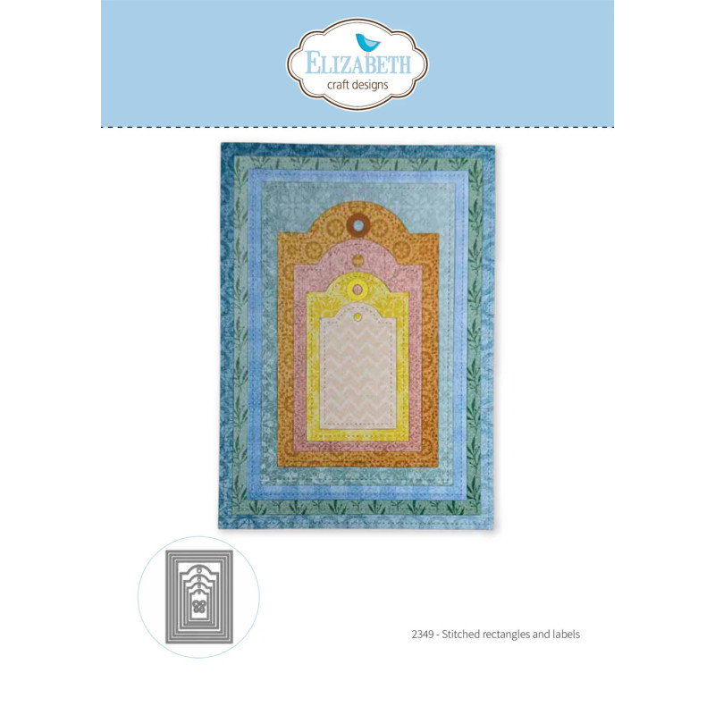 Elizabeth Craft Designs - Paper Flowers - Stitched Rectangles And Labels
