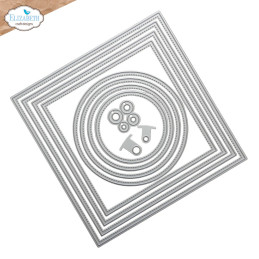 Elizabeth Craft Designs - Paper Flowers - Stitched Squares And Circles