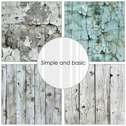 Simple And Basic - Papirpakke 30.5x30.5 - RUSTIC BACKGROUNDS - SBP765