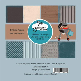 By Lene - Papirpakke 15x15 - Dad's Favourites - BLP078