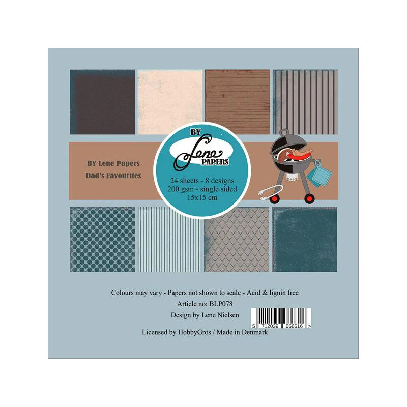 By Lene - Papirpakke 15x15 - Dad's Favourites - BLP078