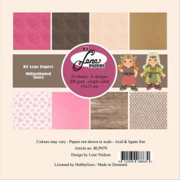 By Lene - Papirpakke 15x15 - Oldfashioned Tones - BLP079