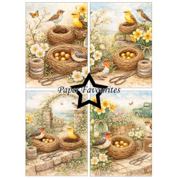 Paper Favourites - Papirpakke A6 - Bird Nest - PFA618