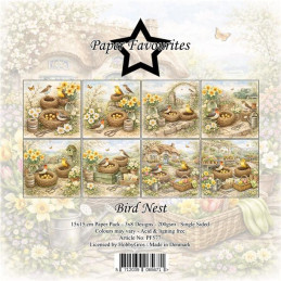 Paper Favourites - Papirpakke 15x15 - Bird Nest - PF577