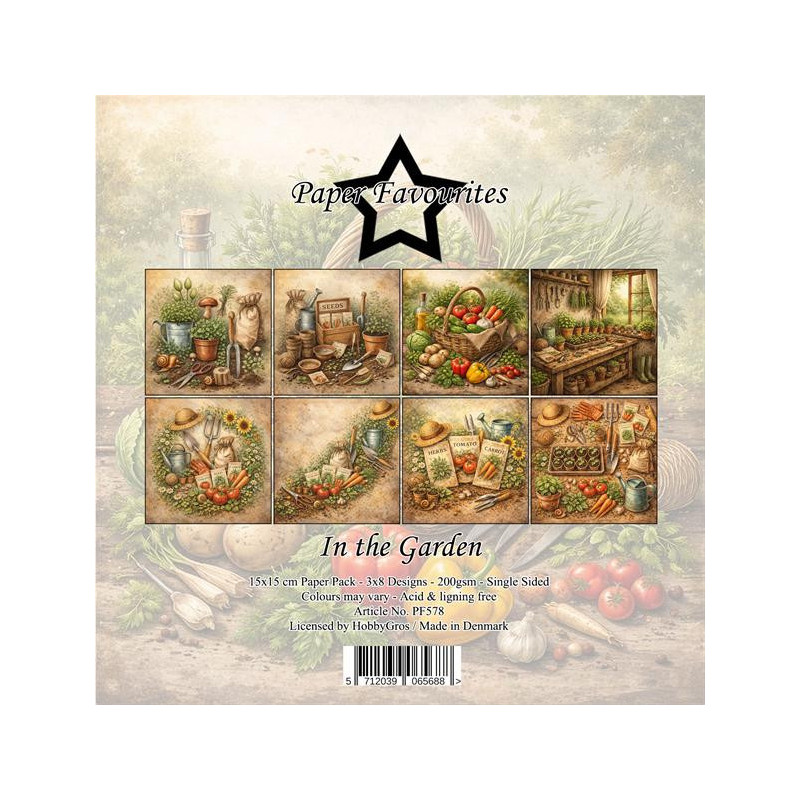 Paper Favourites - Papirpakke 15x15 - In The Garden - PF578