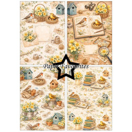 Paper Favourites - Papirpakke A5 - Bird Nest - PFA218