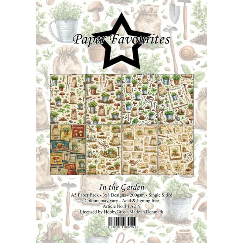 Paper Favourites - Papirpakke A5 - In The Garden - PFA219