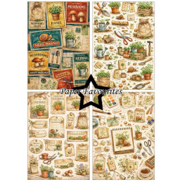 Paper Favourites - Papirpakke A5 - In The Garden - PFA219