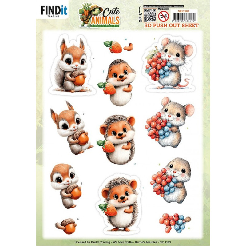 Pushout - Berries Beauties - Cute Animals - Forest Friends - SB11103