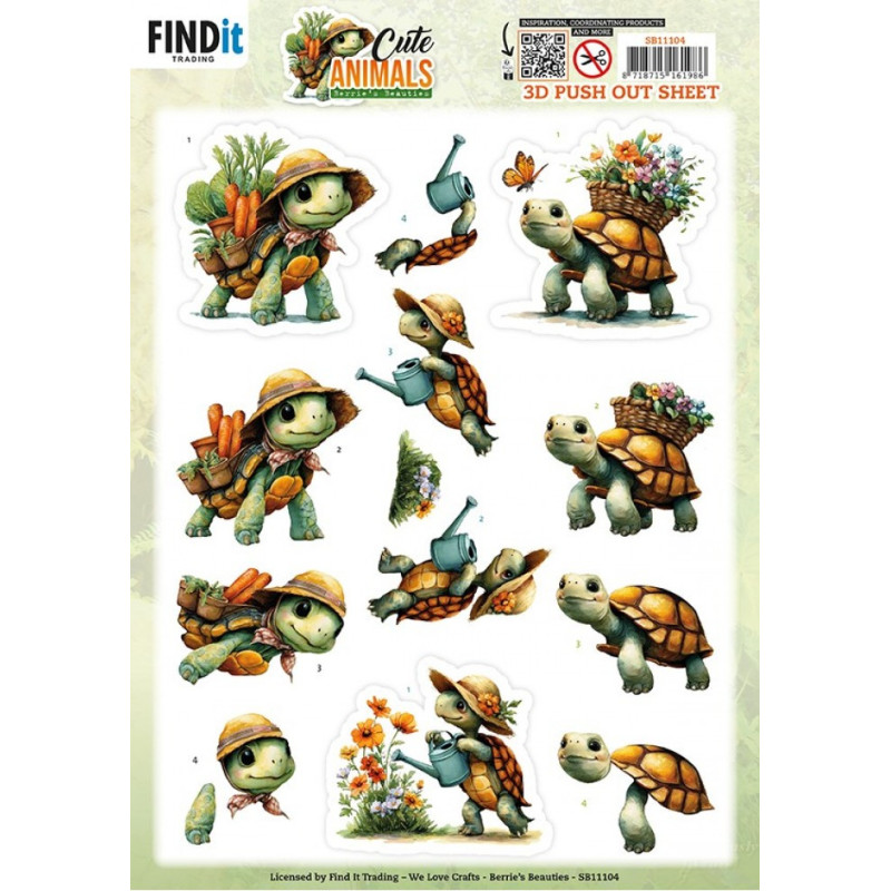 Pushout - Berries Beauties - Cute Animals - Turtles - SB11104