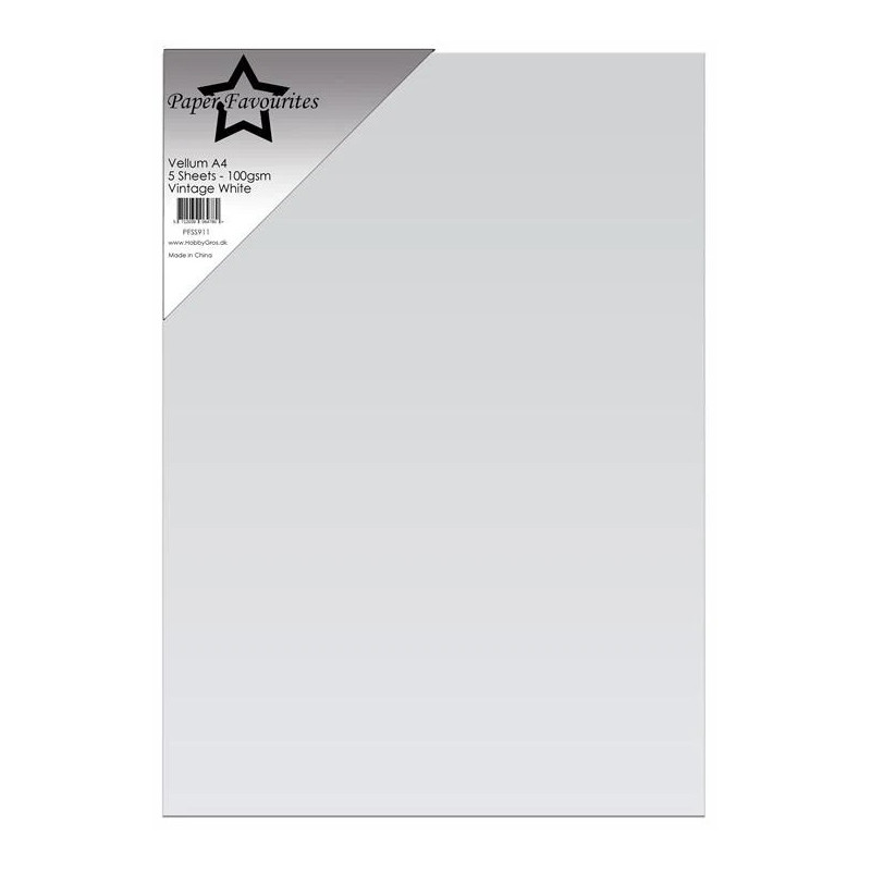 Paper Favourites - Vellum Paper - Vintage White