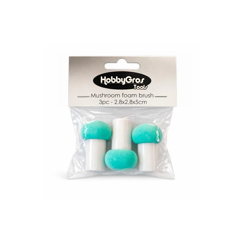 HobbyGros Tools - Mushroom Foam Brushes - HGT038