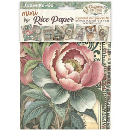 Stamperia - Mini Rice Paper A6 - Gardens Of Time - DFSA6X05