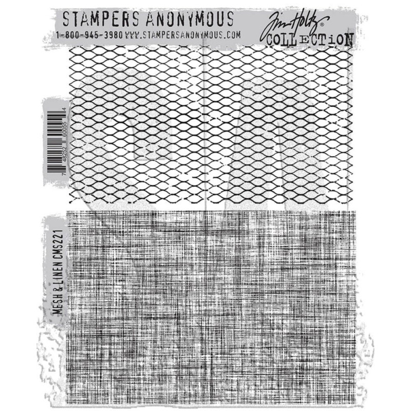 Stampers Anonymous - Tim Holtz - Cling Mount Stamps - Mesh & Linen