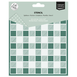Vaessen Creative - Carla Creates - Stencil - On The Farm - Kitchen Towel - CAR0408