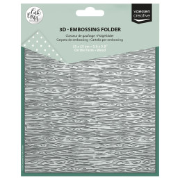 Vaessen Creative - Carla Creates - Embossing Folder - On The Farm - Wood - CAR0407