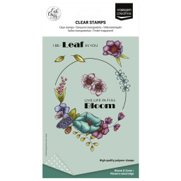 Vaessen Creative - Carla Creates - Clear Stamp - Flowers Round Edge - CAR0308
