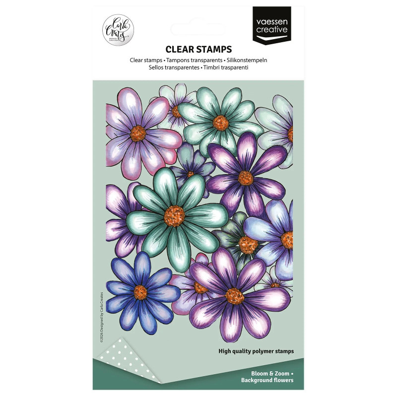 Vaessen Creative - Carla Creates - Clear Stamp - Background Flowers - CAR0310